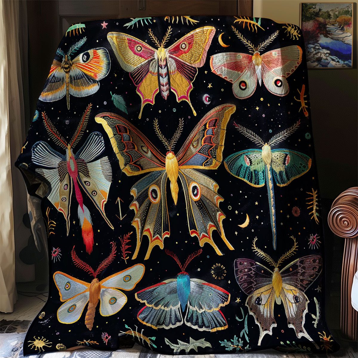 Night Butterflies XR1307001CL Quilt