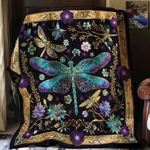 Night Dragonflies XR0207032CL Quilt