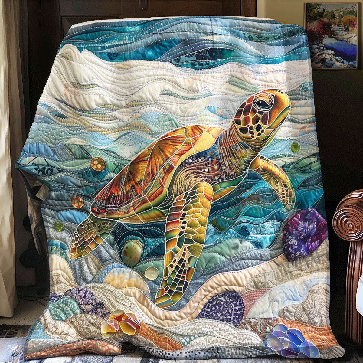 Oceanic Dream Turtle XR0808059CL Quilt