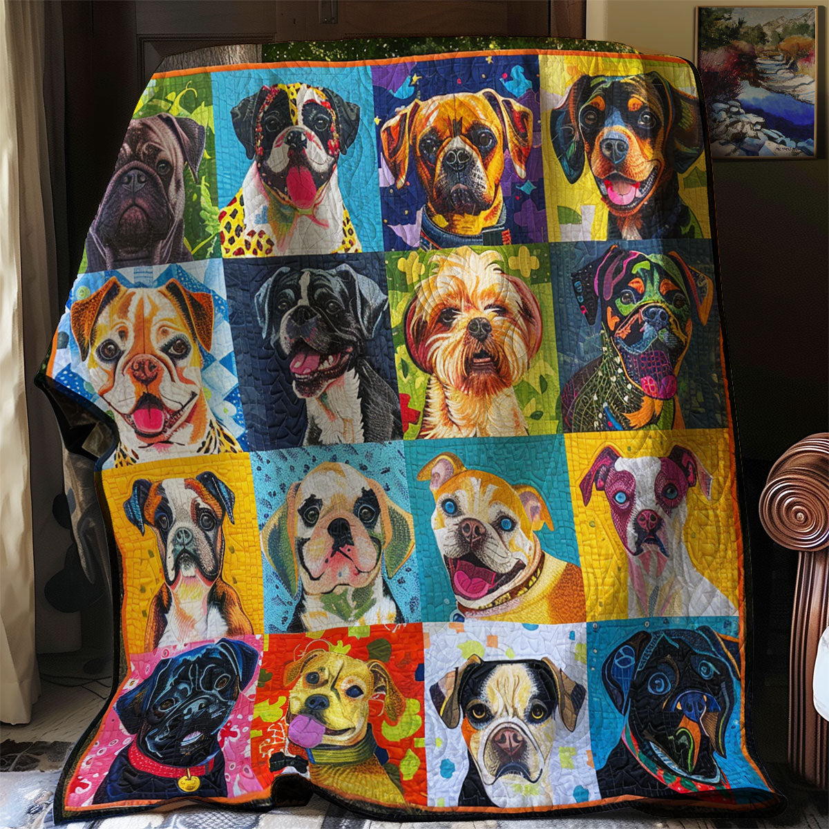 Paintings Of Dogs XR3007015CL Quilt