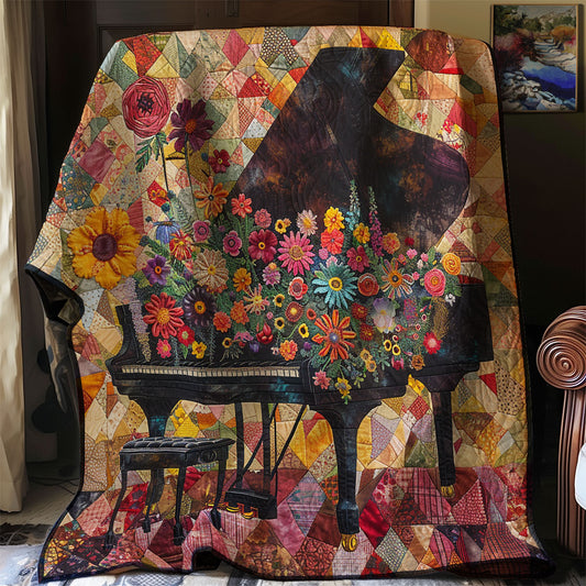 Piano In Garden XR1207002CL Quilt