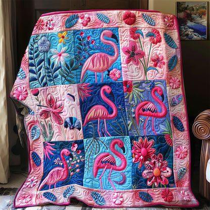 Pink Flamingos XR2208001CL Quilt