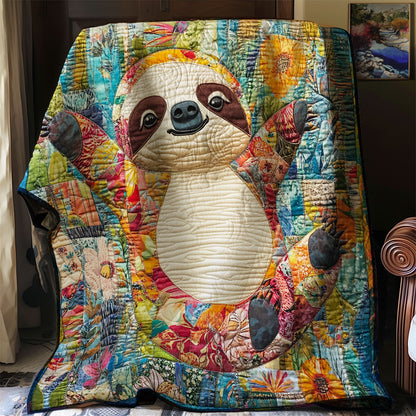 Playful Sloth XR3107048CL Quilt