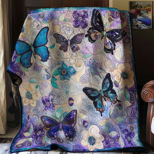 Purple Butterflies XR0207023CL Quilt