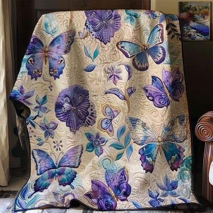 Purple Butterflies XR0207025CL Quilt