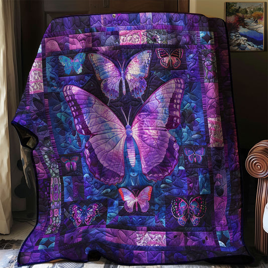 Purple Butterflies XR0807019CL Quilt