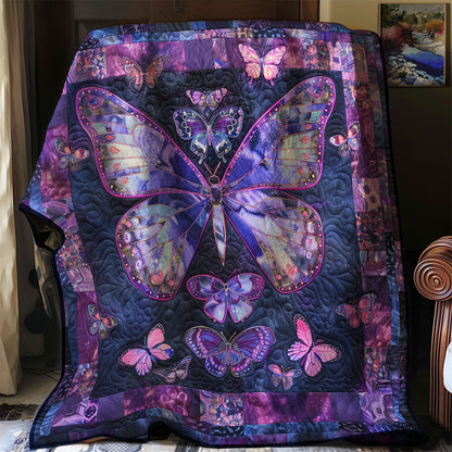 Purple Butterflies XR0807020CL Quilt