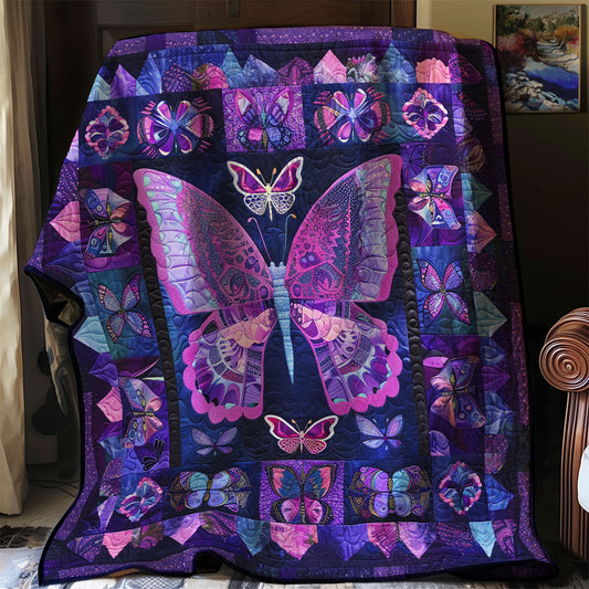 Purple Butterflies XR0907001CL Quilt