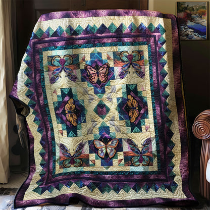 Purple Butterflies XR1406009CL Quilt