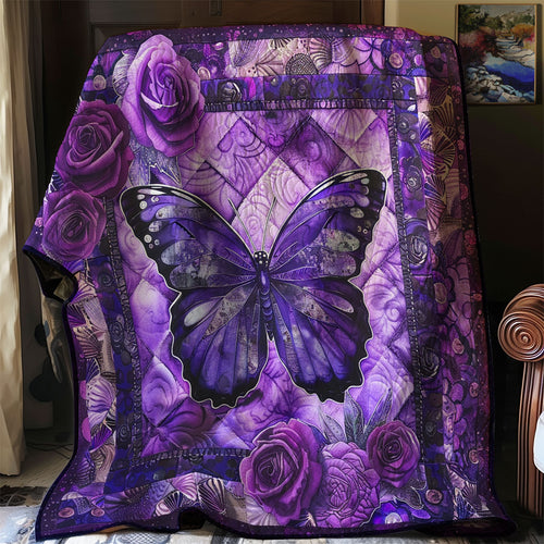 Purple Butterfly XR2906004CL Quilt