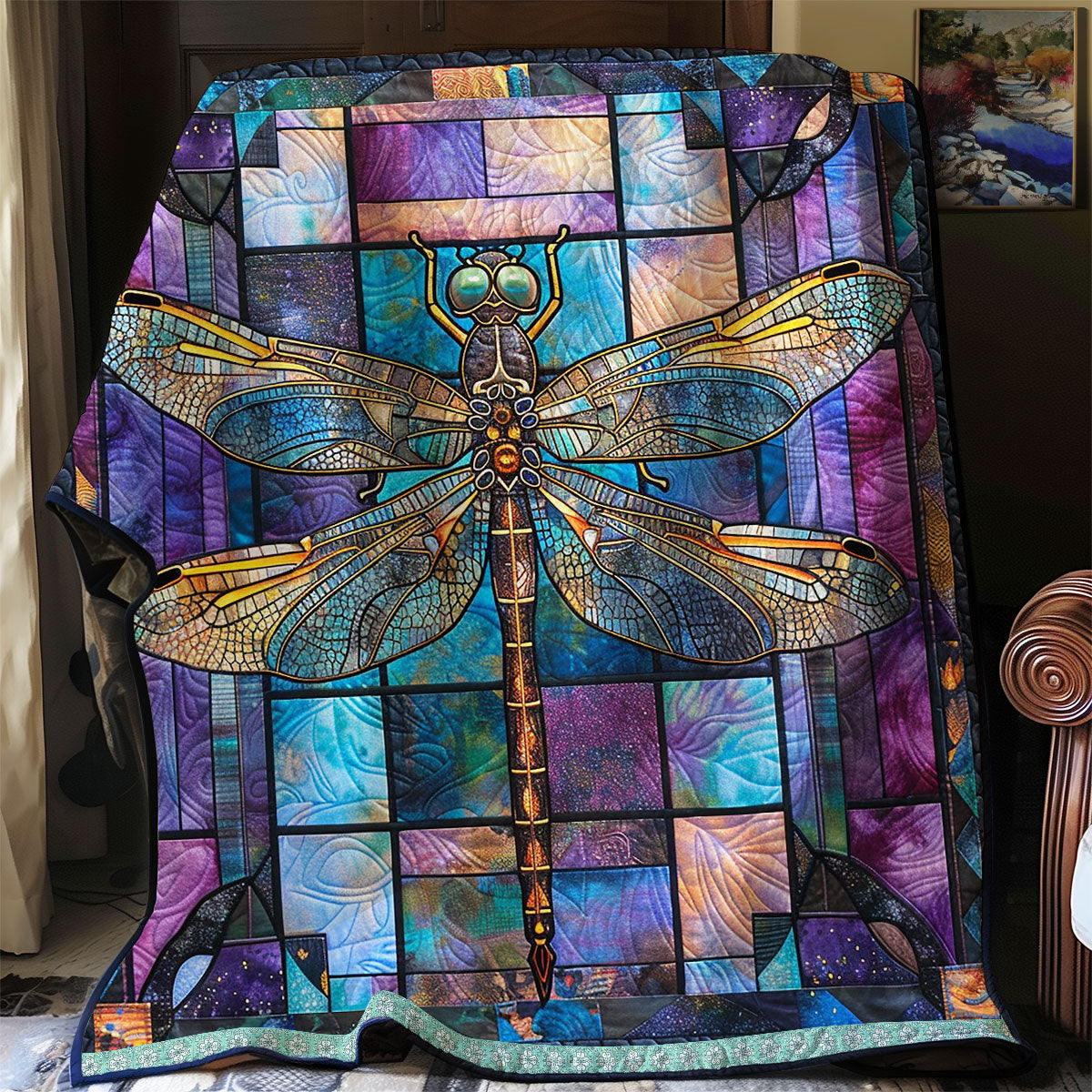 Purple Dragonfly WG2808002CL Quilt