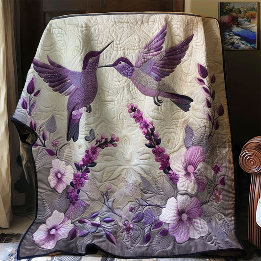 Purple Hummingbirds XR1307010CL Quilt