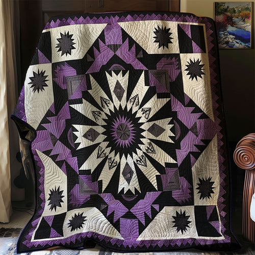 Purple Native American Star XR1107009CL Quilt