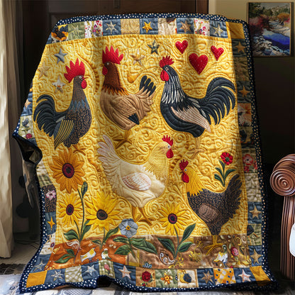 Radiant Chickens Garden XR2907021CL Quilt