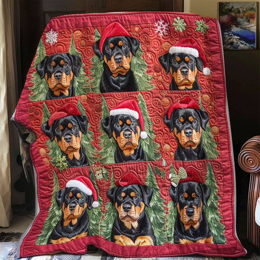 Rottweilers Santa Claus XR1508024CL Quilt