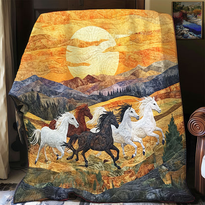 Running Horse In Sunset XR0808021CL Quilt