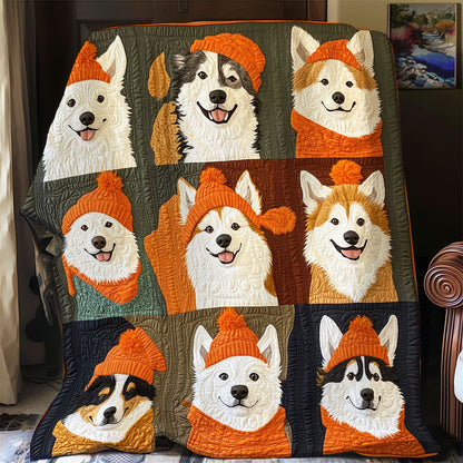 Samoyed Loves Fall XR0808044CL Quilt