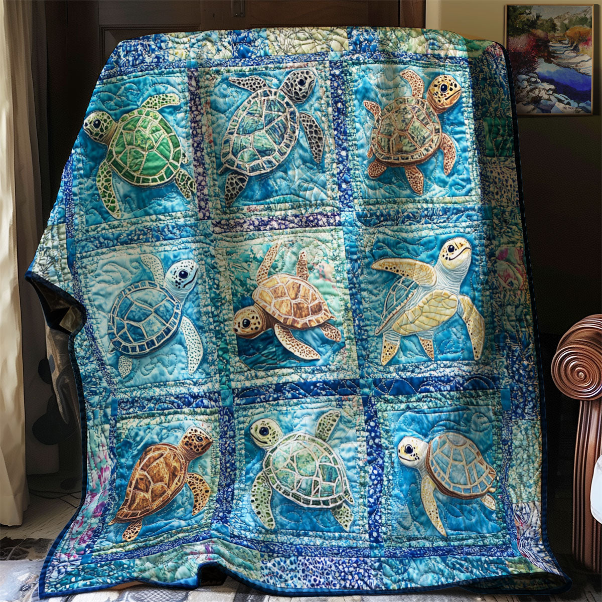 Sea Turtle Charm XR0608003CL Quilt