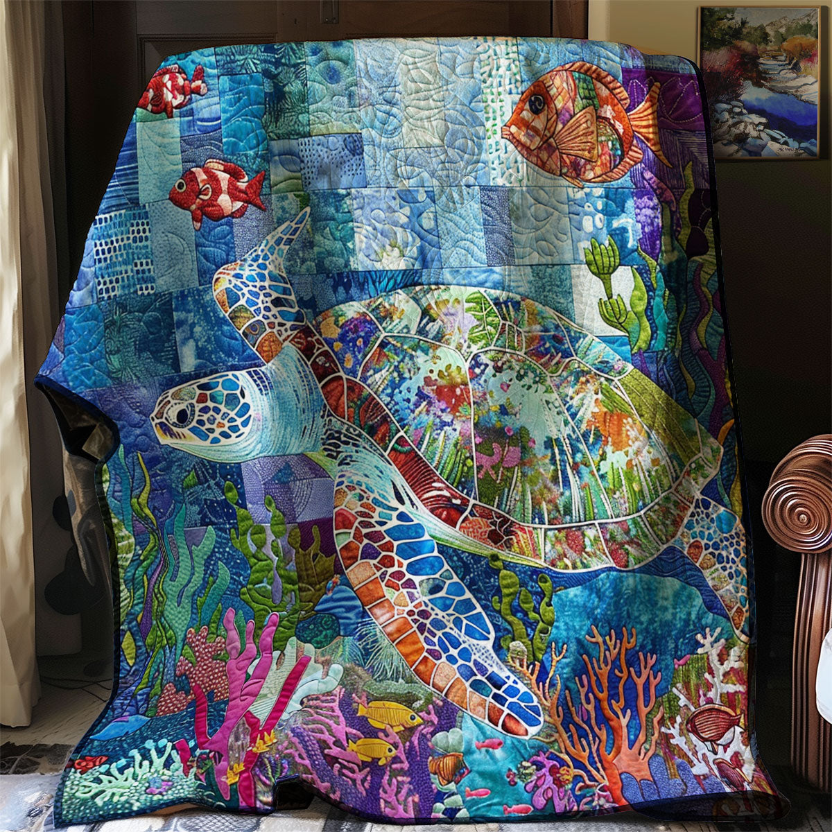 Sea Turtle Lovers XR0307023CL Quilt