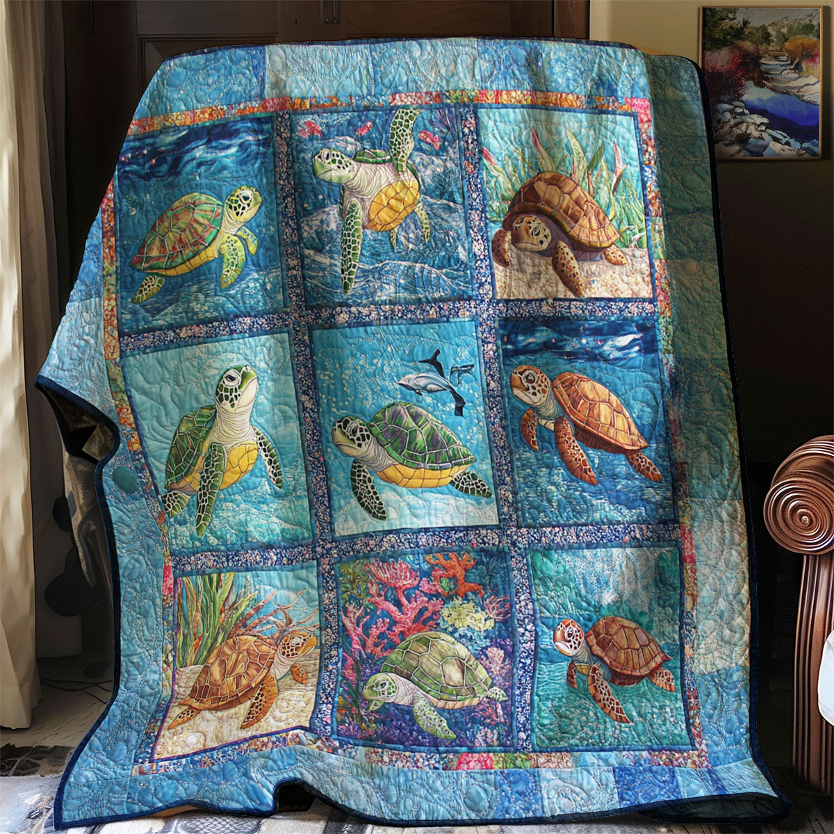 Sea Turtle Loves Sea XR0508039CL Quilt