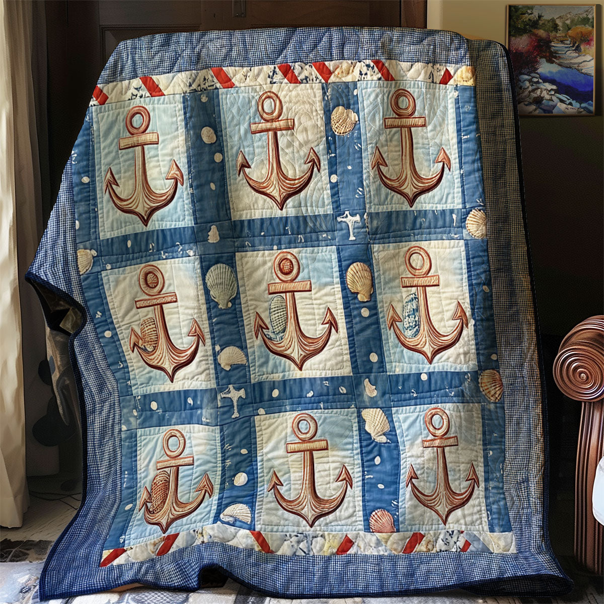 Seashell Anchors XR0108022CL Quilt