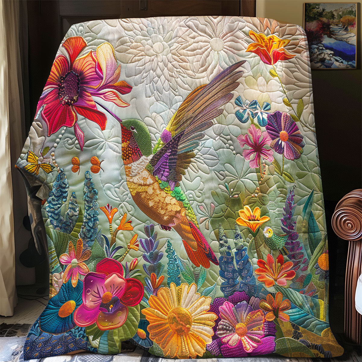 Serenade In Bloom Hummingbird XR1908061CL Quilt