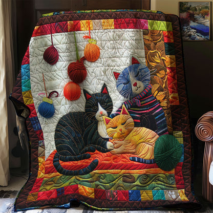 Sleepy Cats And Yarns XR2507002CL Quilt