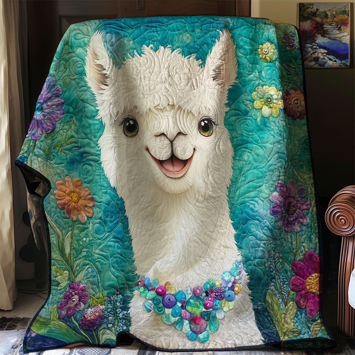 Smiling Alpaca XR0208007CL Quilt