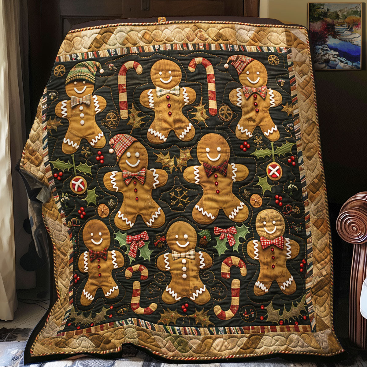 Smiling Gingerbreads XR2008006CL Quilt