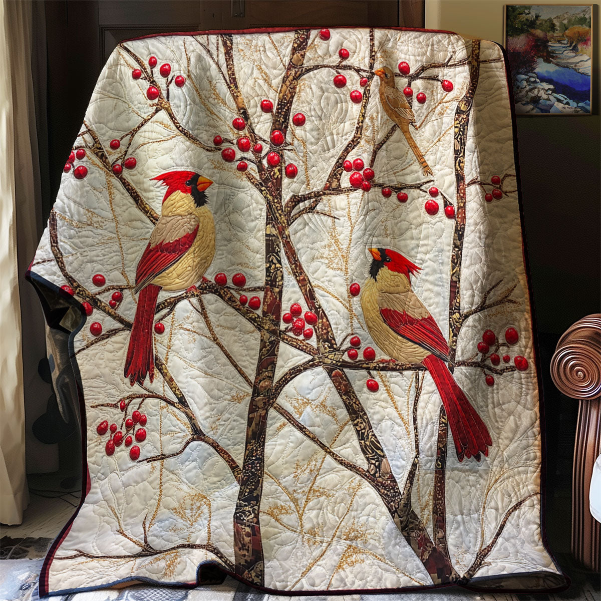 Splendid Cardinal Retreat XR0108013CL Quilt