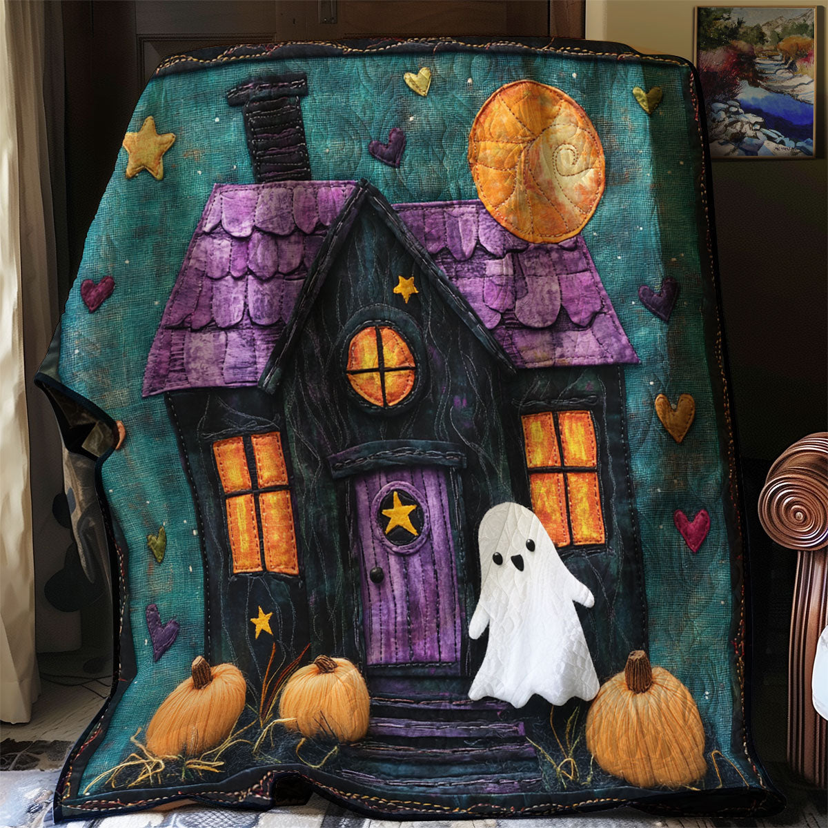 Spooky Halloween XR0108034CL Quilt