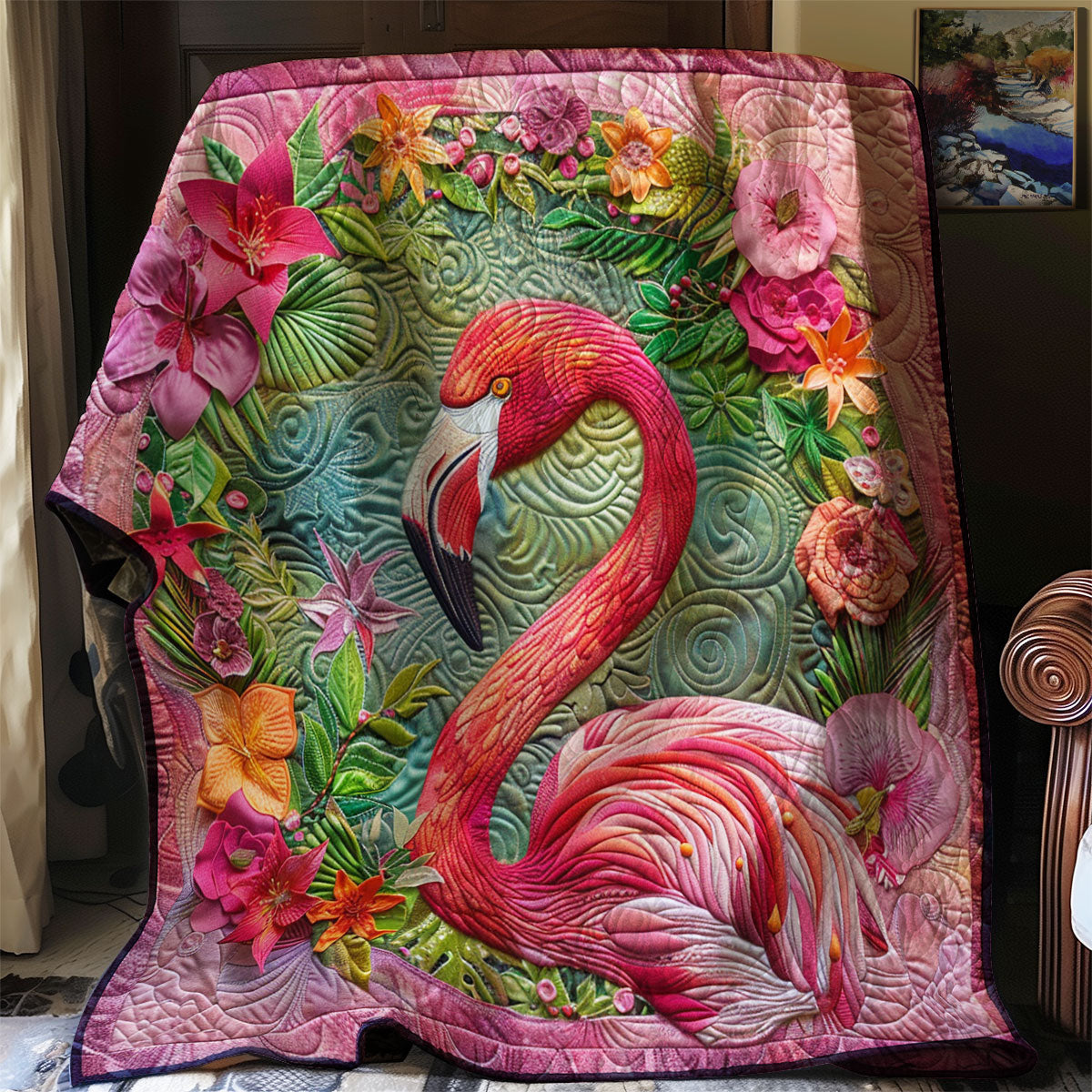 Summer Flamingo XR2806008CL Quilt