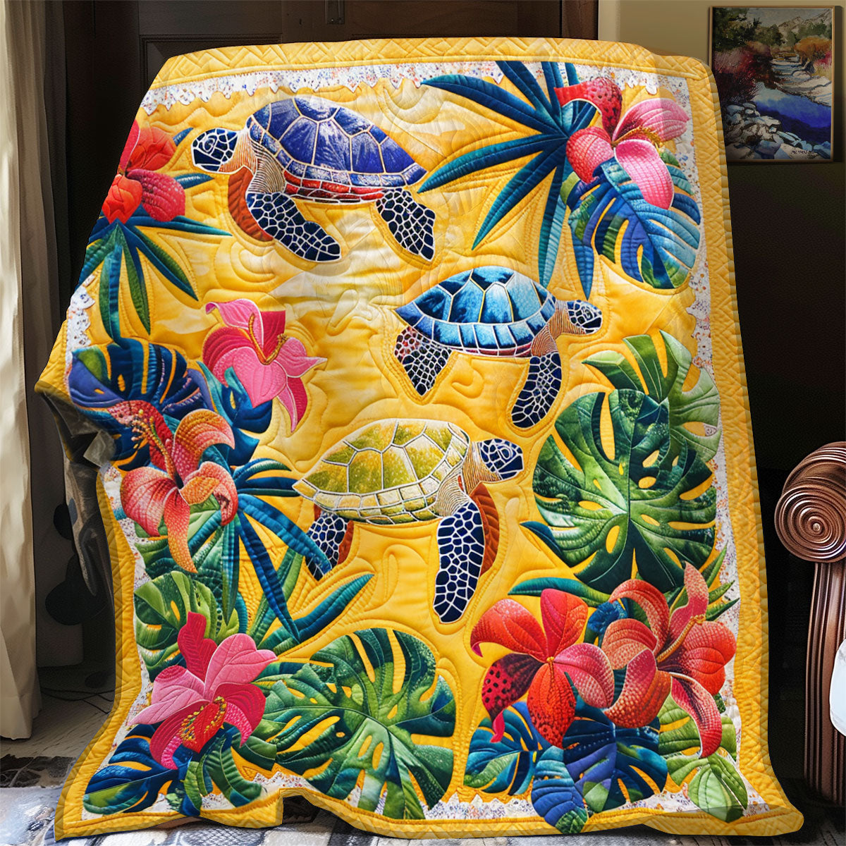 Summer Sea Turtles XR1008001CL Quilt