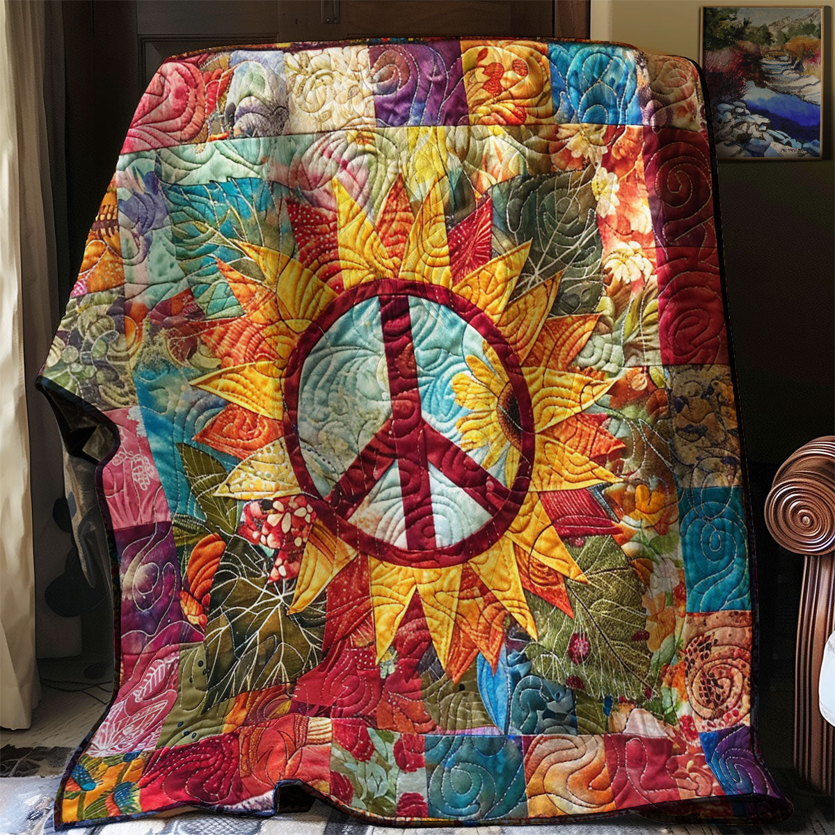 Sunflower Hippie XR1907012CL Quilt