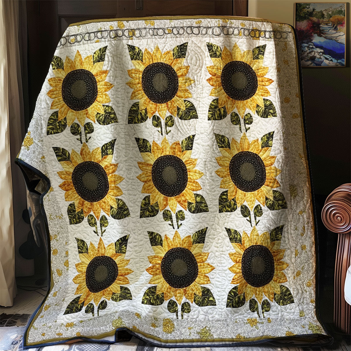 Sunflower Lovers XR0608016CL Quilt