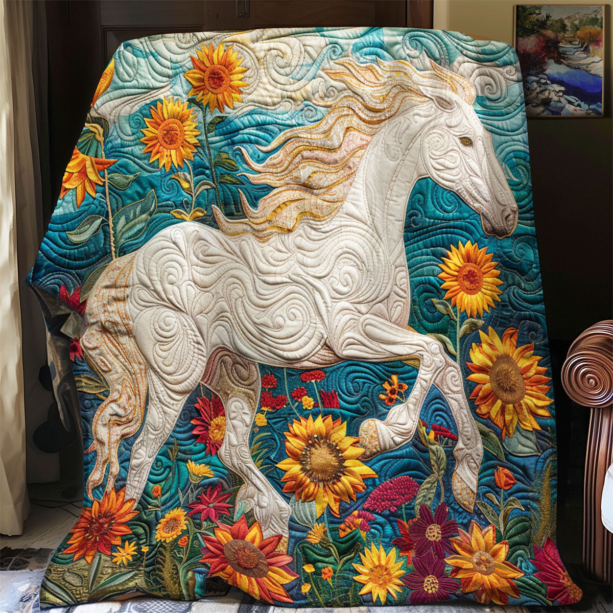 Sunflower Wander Horse XR1008025CL Quilt