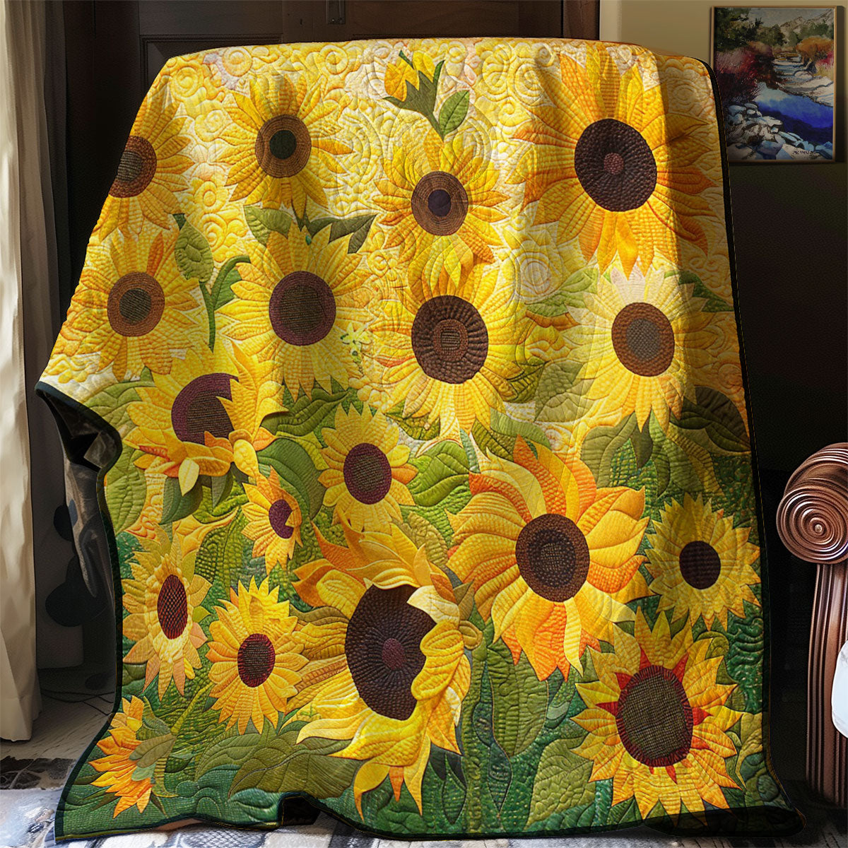 Sunflowers WO2607001CL Quilt