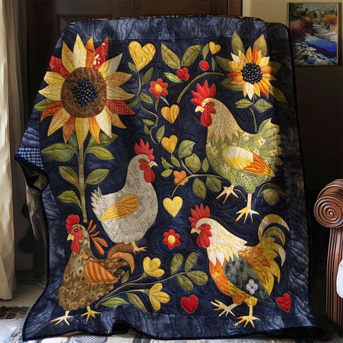 Sunlit Chickens XR2907010CL Quilt