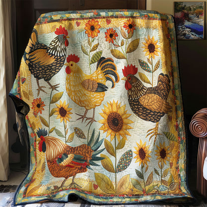 Sunlit Haven Chickens XR2907016CL Quilt