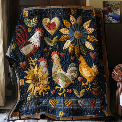 Sunny Chickens XR2907009CL Quilt