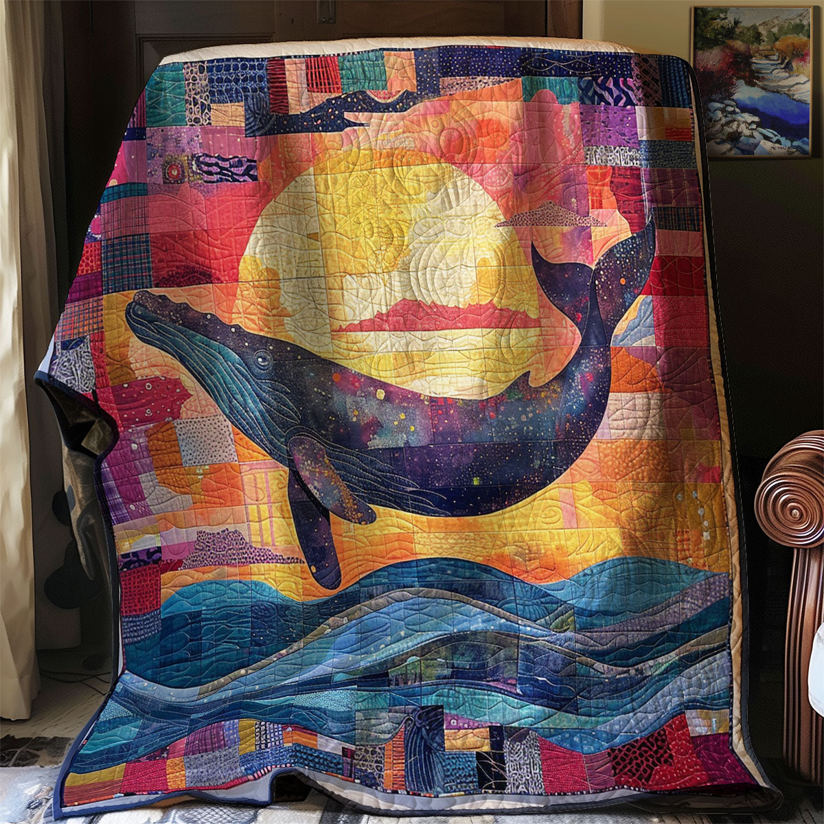 Sunset Whale XR3107019CL Quilt