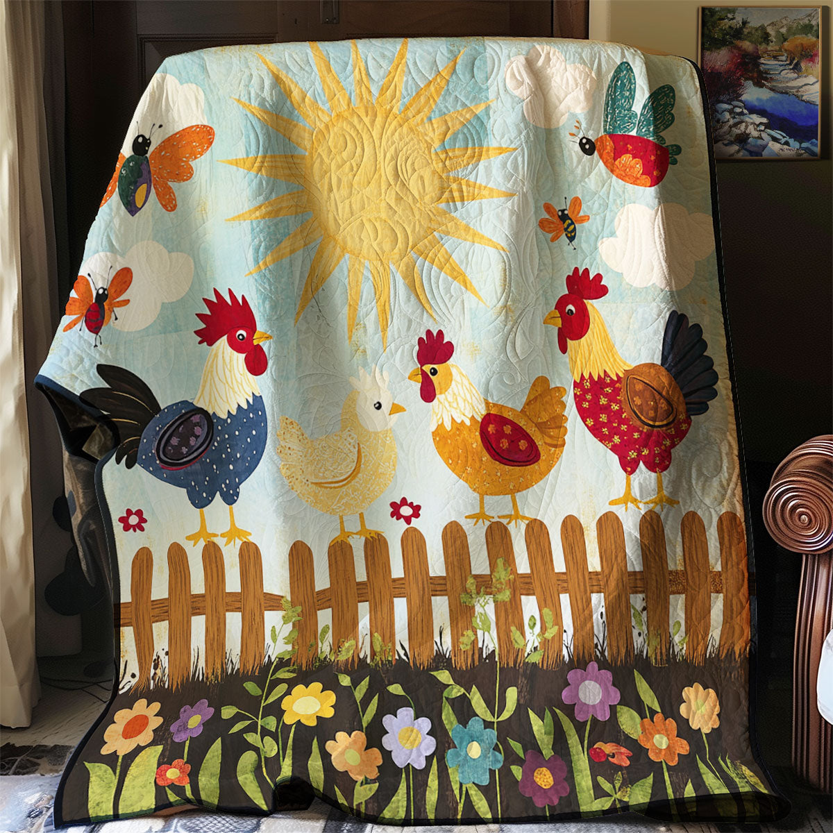 Sunshine Rooster XR0508037CL Quilt