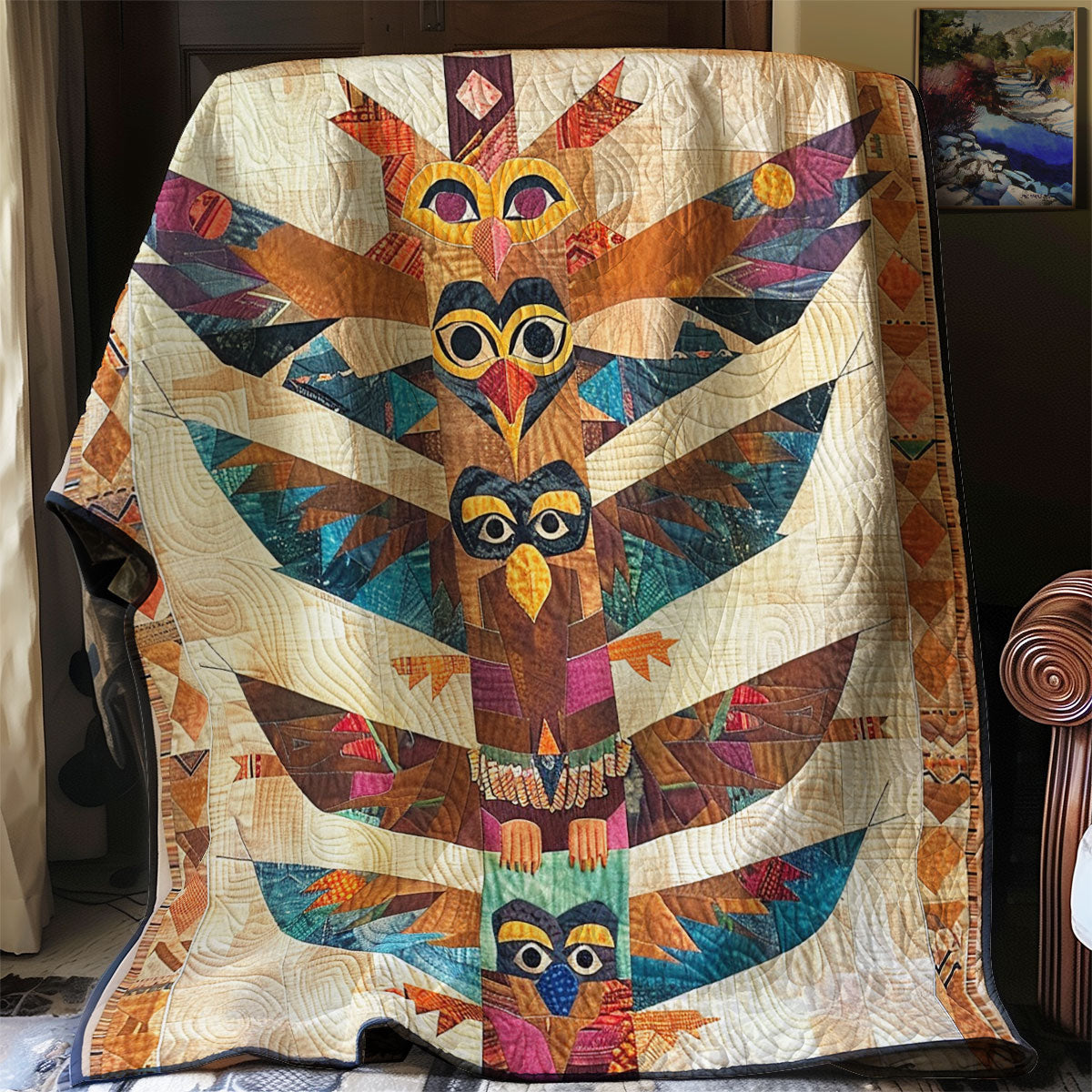 Totem Pole Native XR1706016CL Quilt