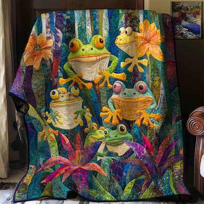 Tropical Frogs XR0108003CL Quilt
