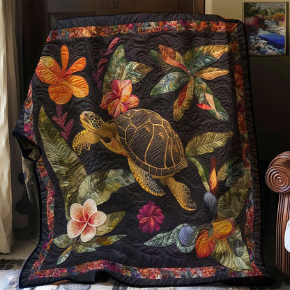 Turtle And Flower WN2507011CL Quilt