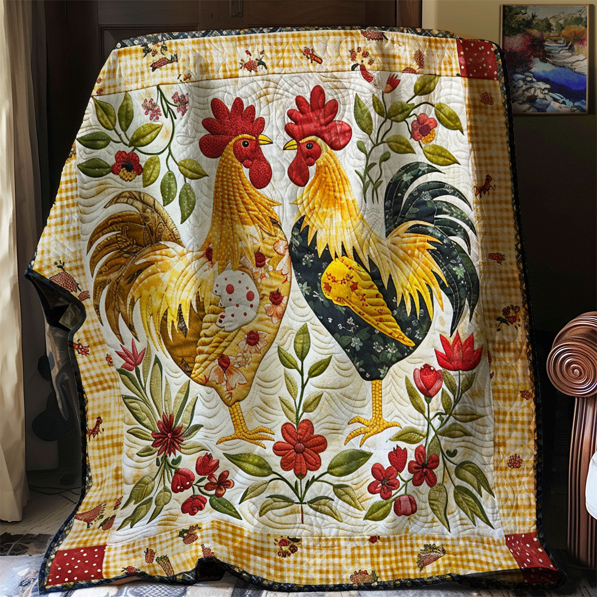 Twin Roosters XR2607012CL Quilt