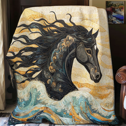 Wave Of Ocean Horse XR0808039CL Quilt