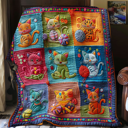 Whimsical Cats And Yarns XR0908003CL Quilt