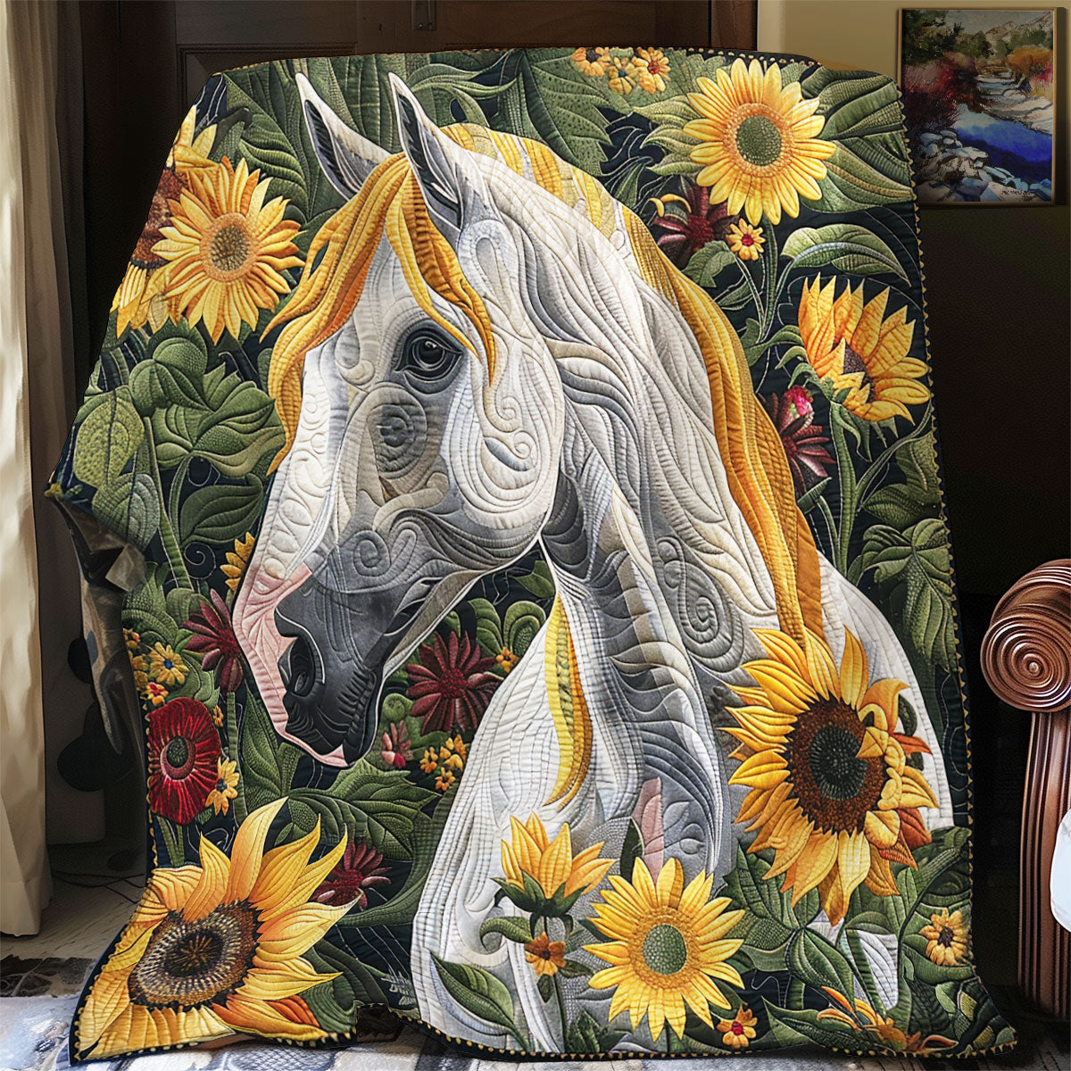 White Whisper Horse XR1008033CL Quilt