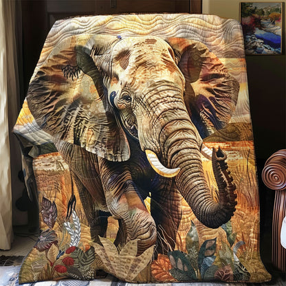 Wild Brown Elephant XR2208007CL Quilt